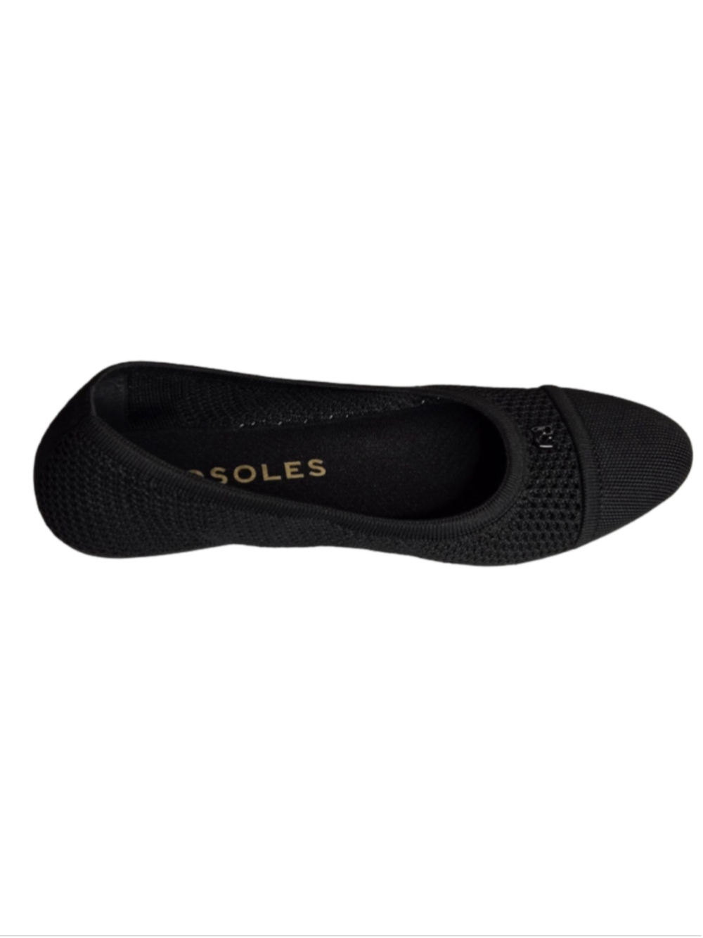 Aerosoles Women Annelie Black Knit Ballet Flats Slip-On Sz 12W